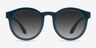 Oasis Matte Blue PlasticSunglass Frames from EyeBuyDirect, Front View