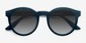 Oasis Matte Blue PlasticSunglass Frames from EyeBuyDirect, Closed View