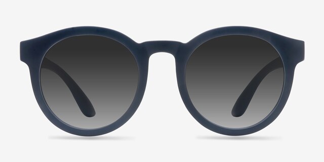 Oasis Matte Navy PlastiqueSoleil de Lunette de vue d'EyeBuyDirect, Vue de Face