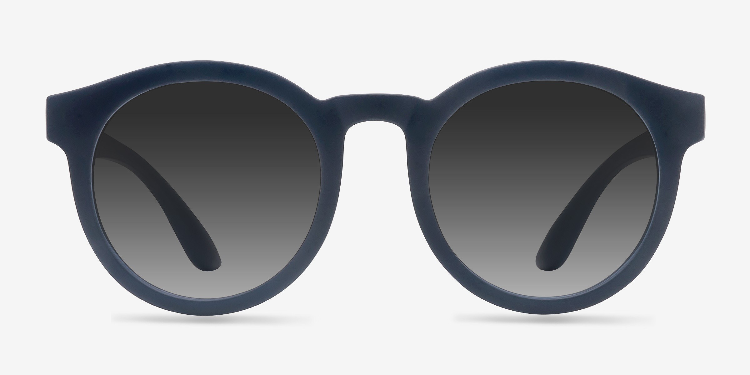 Oasis - Round Matte Navy Frame Prescription Sunglasses | Eyebuydirect