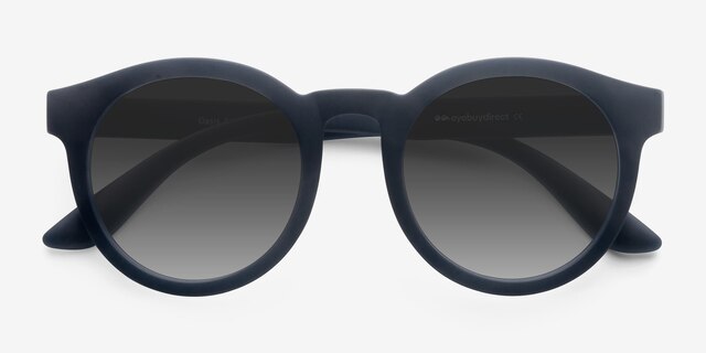 Oasis Matte Navy PlastiqueSoleil de Lunette de vue d'EyeBuyDirect, Vue Rapprochée