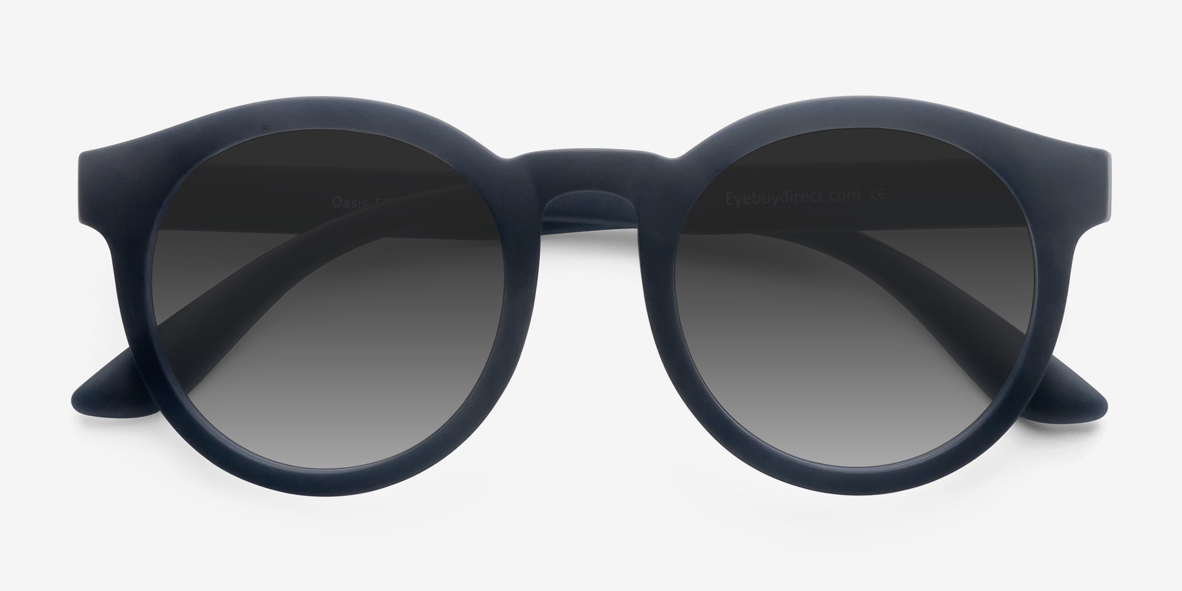 Oasis Round Matte Navy Frame Prescription Sunglasses Eyebuydirect