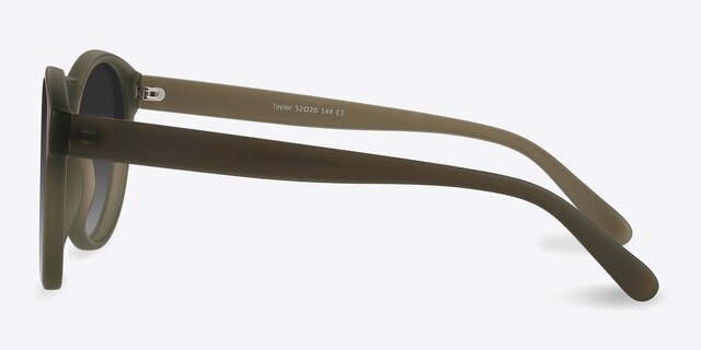 Taylor Matte Green PlasticSunglass Frames from EyeBuyDirect, Side View