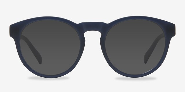 Taylor Matte Navy PlastiqueSoleil de Lunette de vue d'EyeBuyDirect, Vue de Face