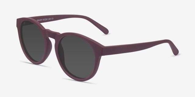 Taylor Marsala PlastiqueSoleil de Lunette de vue d'EyeBuyDirect, Vue d'Angle