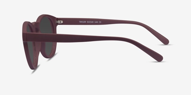 Taylor Marsala PlastiqueSoleil de Lunette de vue d'EyeBuyDirect, Vue de Côté