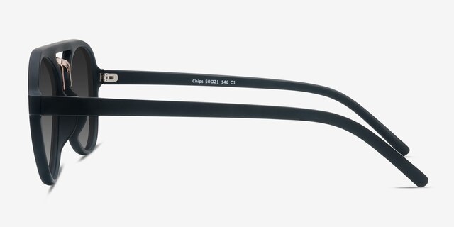 Chips Black PlasticSunglass Frames from EyeBuyDirect, Side View
