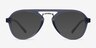 Chips Gray PlasticSunglass Frames from EyeBuyDirect, Front View