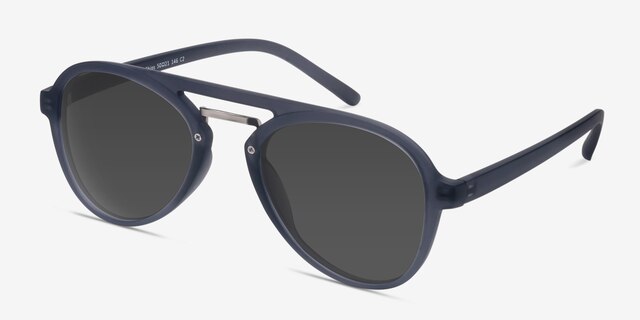 Chips Gray PlasticSunglass Frames from EyeBuyDirect, Angle View