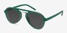 Chips Green PlasticSunglass Frames from EyeBuyDirect, Angle View