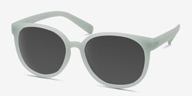 Dundee Bleu pâle Plastique Soleil de Lunette de vue d'EyeBuyDirect, Vue d'Angle