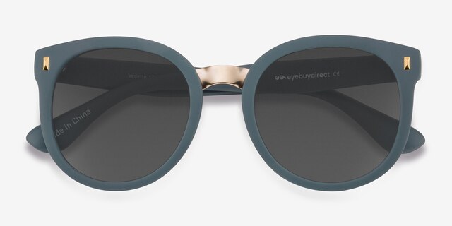 Vedette Vert Mat Plastic-metalSoleil de Lunette de vue d'EyeBuyDirect, Vue Rapprochée