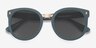 Vedette Vert Mat Plastic-metalSoleil de Lunette de vue d'EyeBuyDirect, Vue Rapprochée