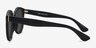 Vedette Matte Black Plastic-metalSunglass Frames from EyeBuyDirect, Side View