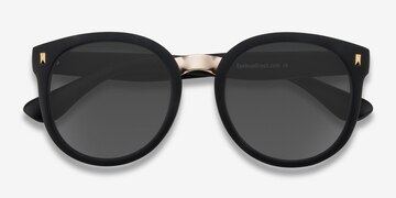 Matte Black Vedette -  Plastic Sunglasses