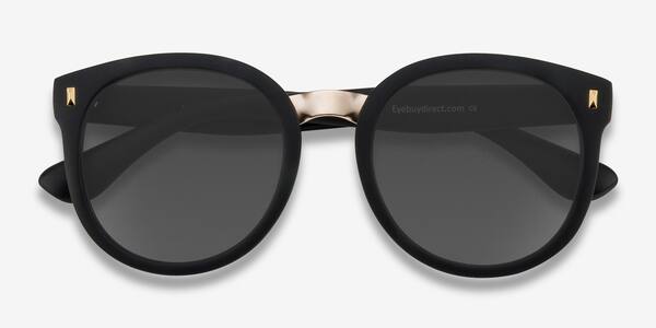 Matte Black Vedette -  Plastic-metal Sunglasses