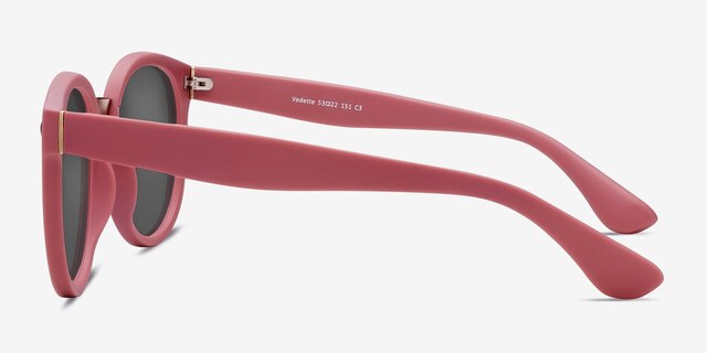 Vedette Matte Pink MetalSunglass Frames from EyeBuyDirect, Side View