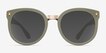 Vedette Matte Olive Plastic, MetalSunglass Frames from EyeBuyDirect, Front View