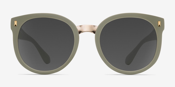 Vedette Matte Olive Plastic-metal Sunglass Frames from EyeBuyDirect