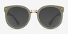 Vedette Matte Olive Plastic-metalSunglass Frames from EyeBuyDirect, Front View