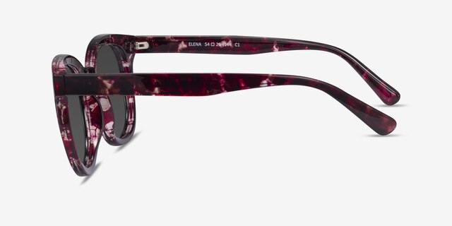 Elena Fleuries PlastiqueSoleil de Lunette de vue d'EyeBuyDirect, Vue de Côté
