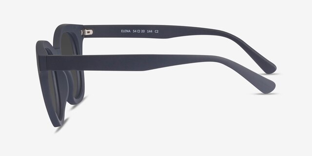 Elena Matte Navy PlasticSunglass Frames from EyeBuyDirect, Side View