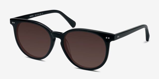 Meraki Noir AcétateSoleil de Lunette de vue d'EyeBuyDirect, Vue d'Angle