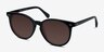 Meraki Noir AcétateSoleil de Lunette de vue d'EyeBuyDirect, Vue d'Angle