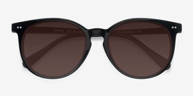 Meraki Noir Acétate Soleil de Lunette de vue d'EyeBuyDirect, Vue Rapprochée
