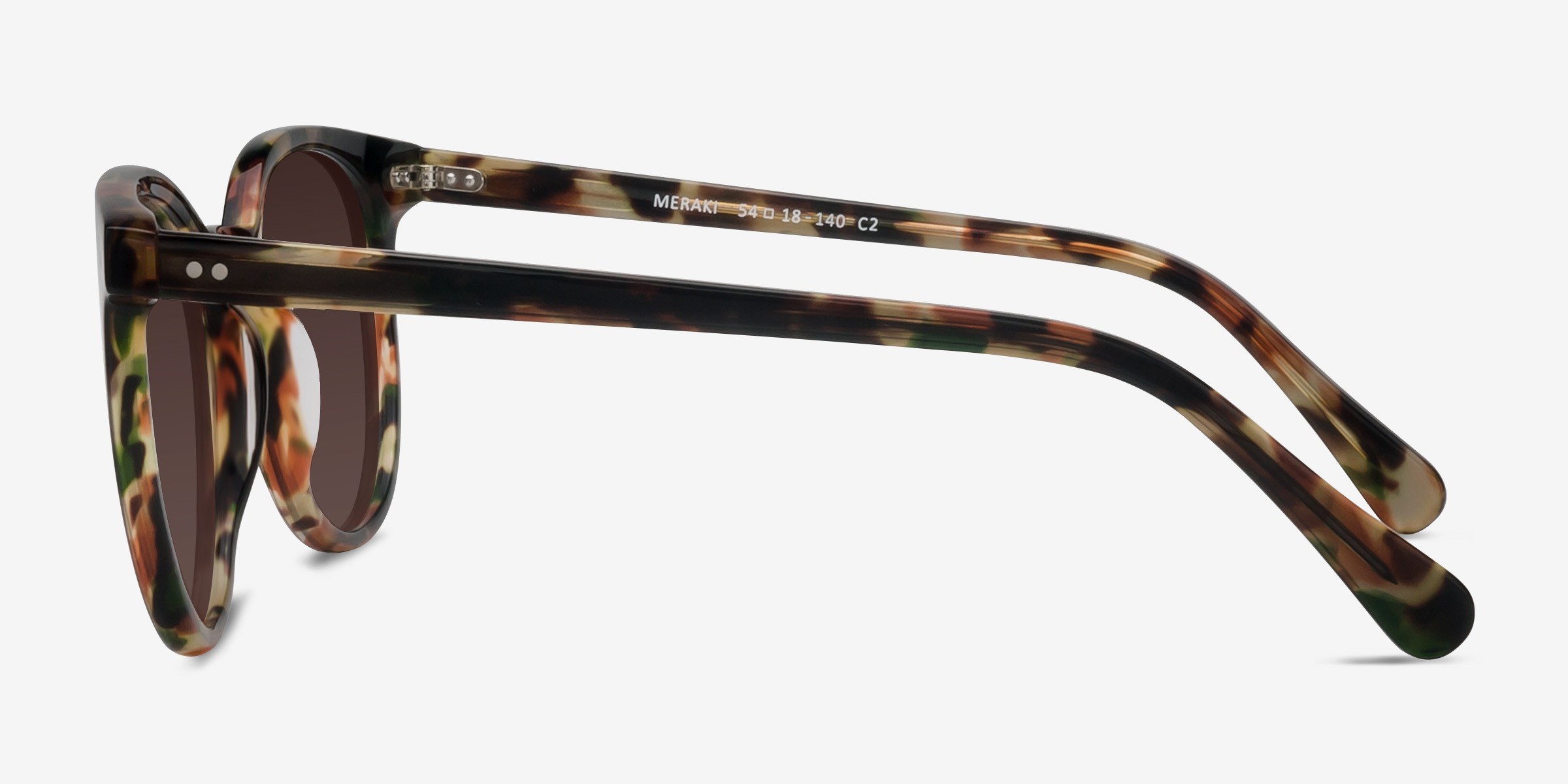Meraki - Round Blue Floral Frame Prescription Sunglasses  display picture 3