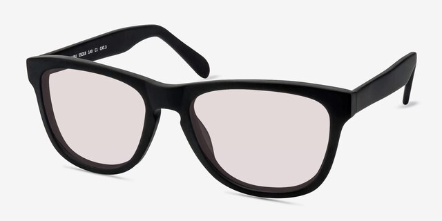 Malibu Matte Black AcétateSoleil de Lunette de vue d'EyeBuyDirect, Vue d'Angle