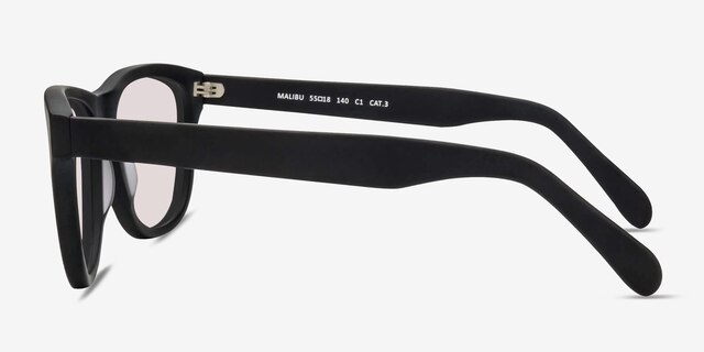 Malibu Matte Black AcétateSoleil de Lunette de vue d'EyeBuyDirect, Vue de Côté