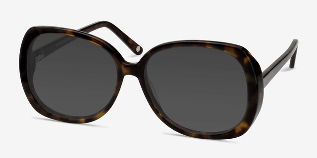 Petra Tortoise AcetateSunglass Frames from EyeBuyDirect, Angle View
