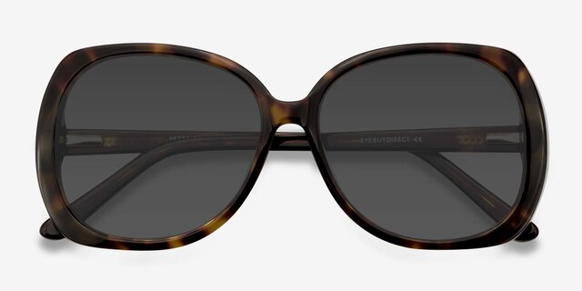 Petra Tortoise AcetateSunglass Frames from EyeBuyDirect, Closed View