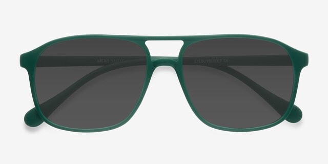 Mead Green PlasticSunglass Frames from EyeBuyDirect, Closed View