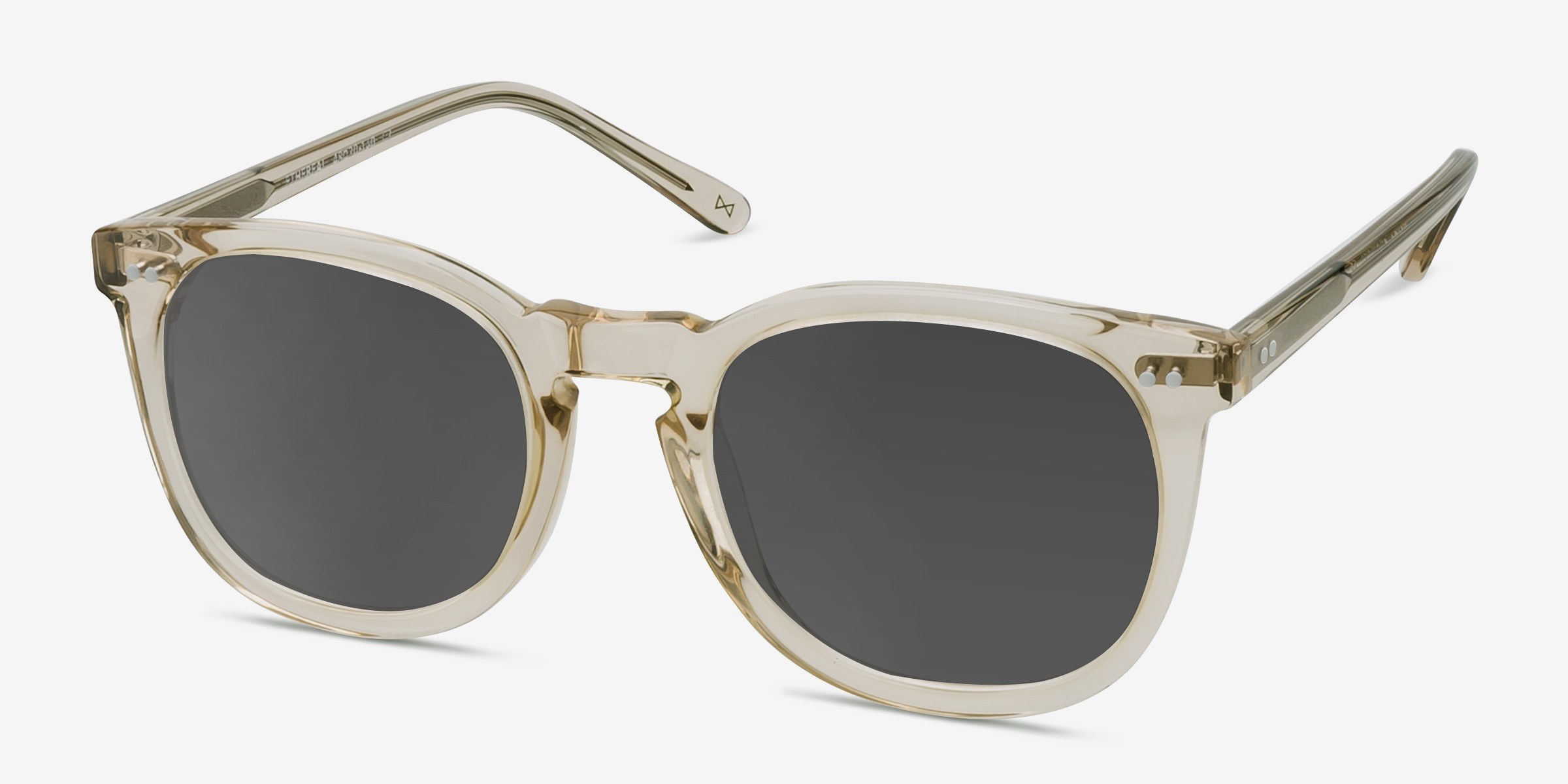 Ethereal Square Champagne Frame Sunglasses For Women Eyebuydirect
