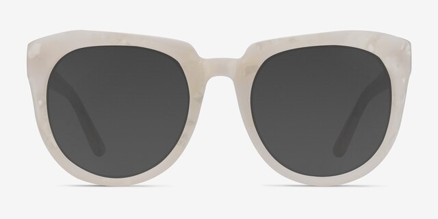 Laohu White AcetateSunglass Frames from EyeBuyDirect, Front View