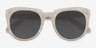 Laohu White AcetateSunglass Frames from EyeBuyDirect, Closed View