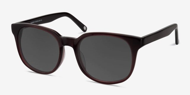 Tempest Purple Brown AcetateSunglass Frames from EyeBuyDirect, Angle View