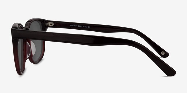 Tempest Purple Brown AcetateSunglass Frames from EyeBuyDirect, Side View