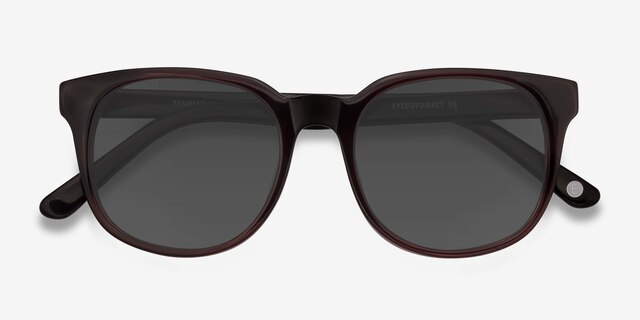 Tempest Purple Brown AcetateSunglass Frames from EyeBuyDirect, Closed View