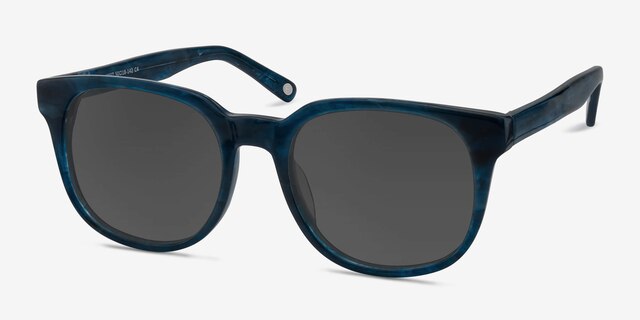 Tempest Blue AcetateSunglass Frames from EyeBuyDirect, Angle View