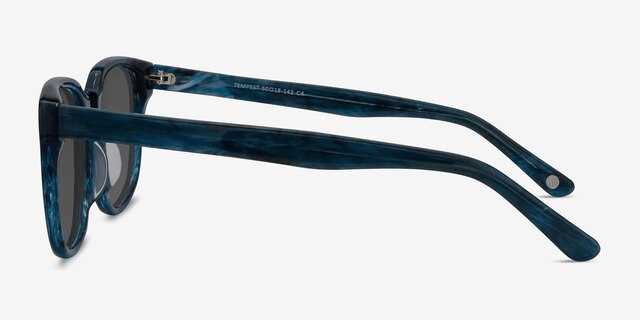 Tempest Blue AcetateSunglass Frames from EyeBuyDirect, Side View