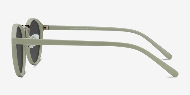 Millenium Light Green PlasticSunglass Frames from EyeBuyDirect, Side View