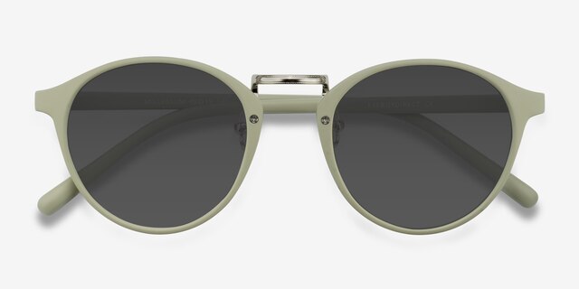 Millenium Light Green PlasticSunglass Frames from EyeBuyDirect, Closed View
