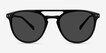 Meadow Black PlasticSunglass Frames from EyeBuyDirect, Front View