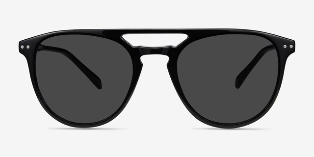 Meadow Black PlasticSunglass Frames from EyeBuyDirect, Front View