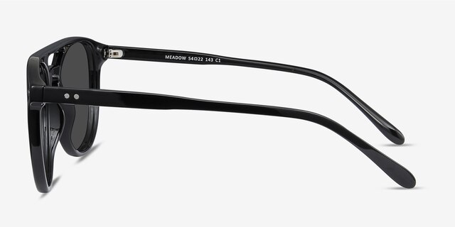 Meadow Black PlasticSunglass Frames from EyeBuyDirect, Side View