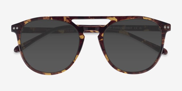 Meadow Tortoise PlasticSunglass Frames from EyeBuyDirect, Closed View