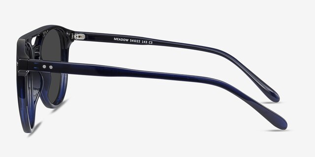 Meadow Navy PlasticSunglass Frames from EyeBuyDirect, Side View